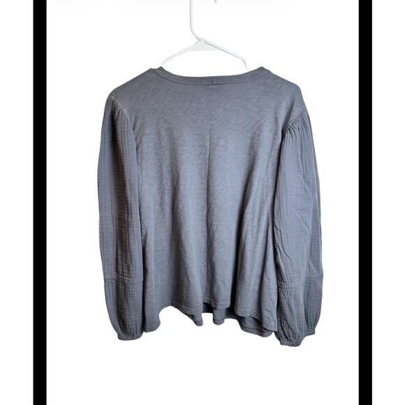 Velvet By Graham & Spencer Guaze Cotton Puff Sleeve Blouse - Picture 4 of 5